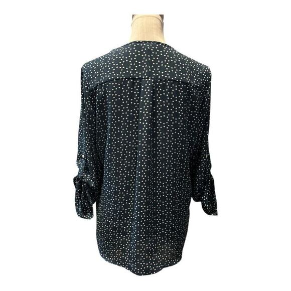 Collective Concepts Blue Polka Dot Blouse Size S - Picture 2 of 3